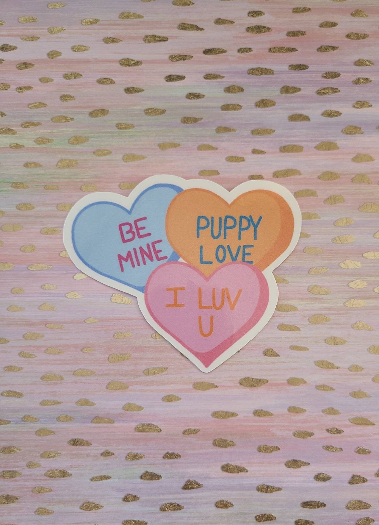 Valentine's Day Stickers - Set of 6 vinyl stickers
