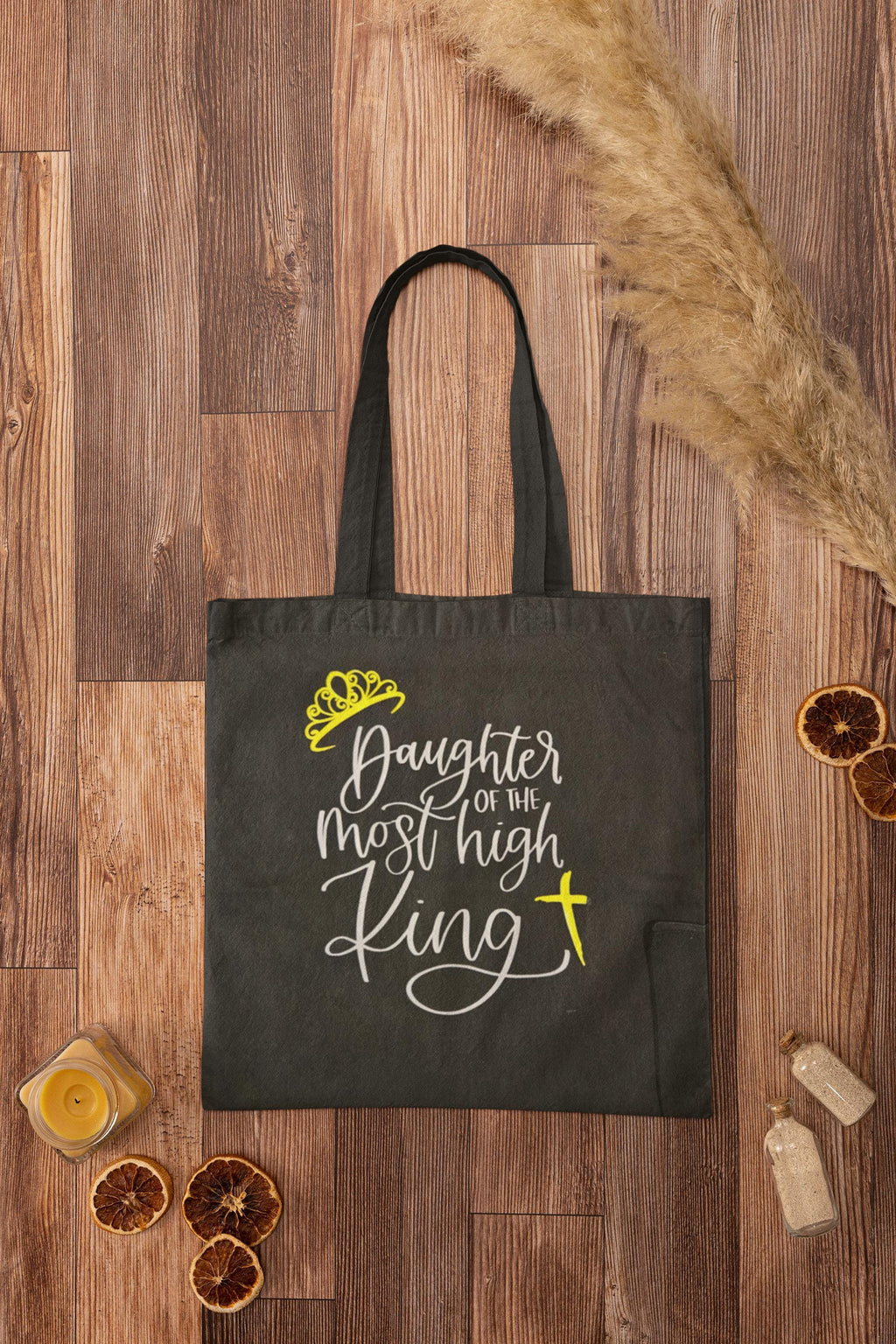 "Daughter of the Most High King" Tote Bag Set – Handmade Vinyl Design