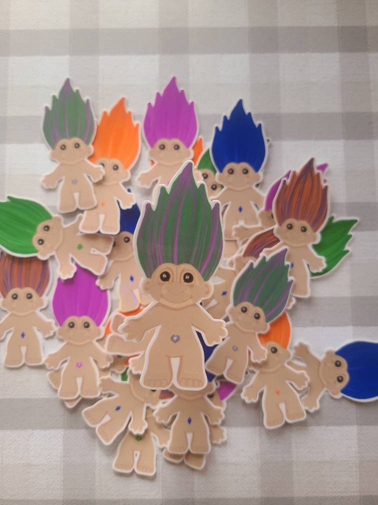 Retro Troll Doll- Vinyl Sticker Set