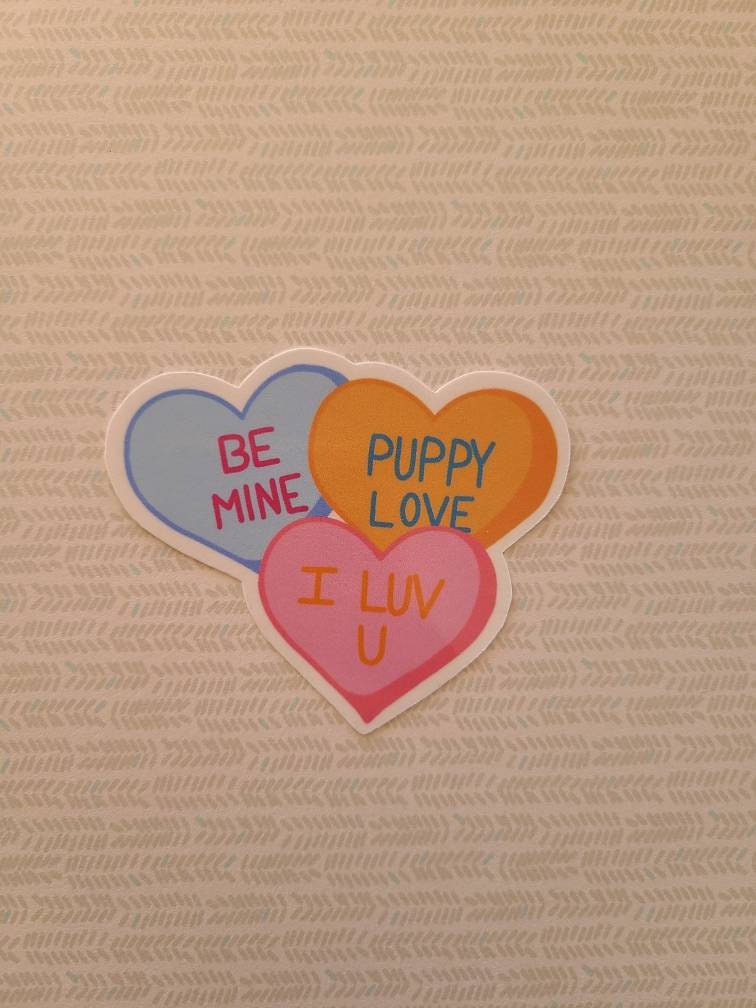 Valentine Candy Hearts - Inspirational Vinyl Sticker