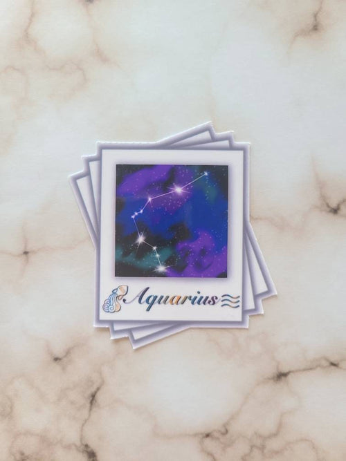 Aquarius Zodiac Constellation - Vinyl Sticker