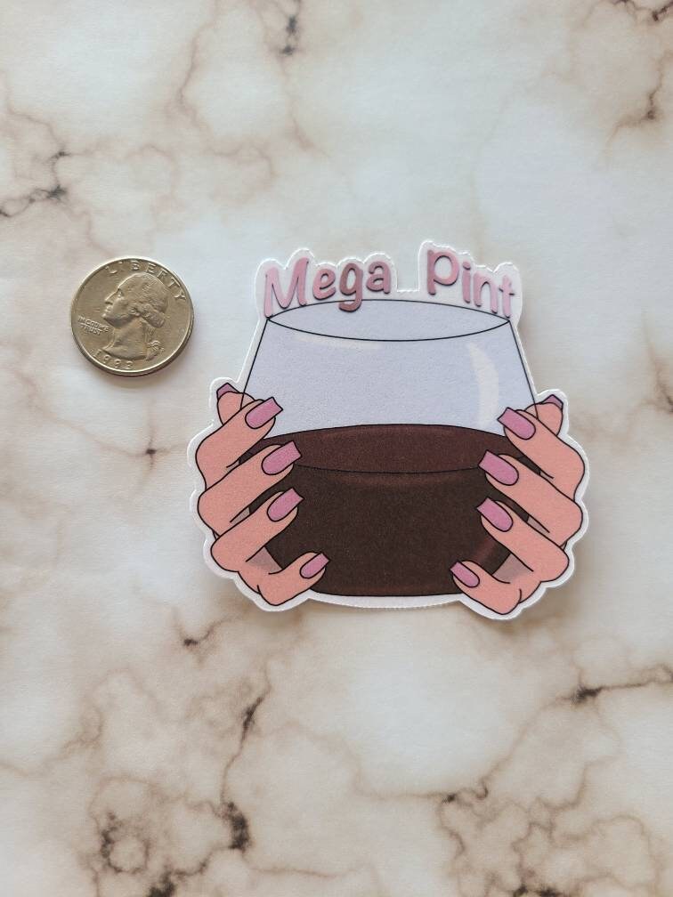 Mega Pint Wine - Vinyl Sticker