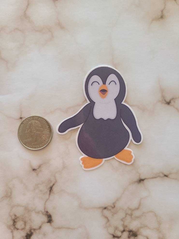 Cute Singing Penguin - Vinyl Sticker
