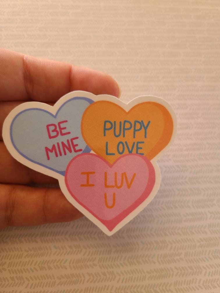 Valentine Candy Hearts - Inspirational Vinyl Sticker