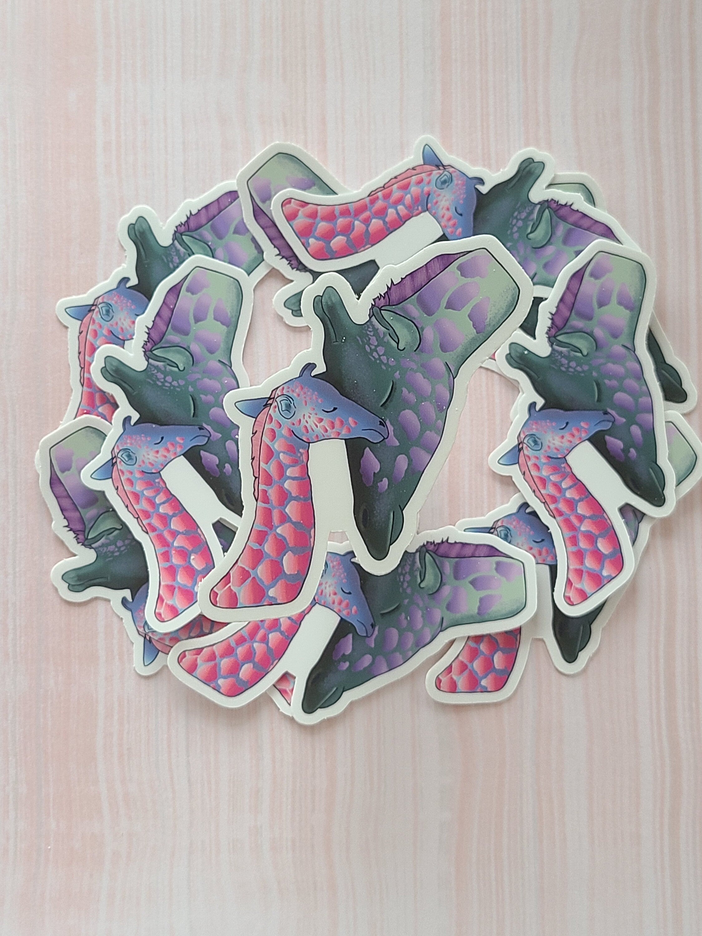 Mama and Baby Giraffe - Vinyl Sticker