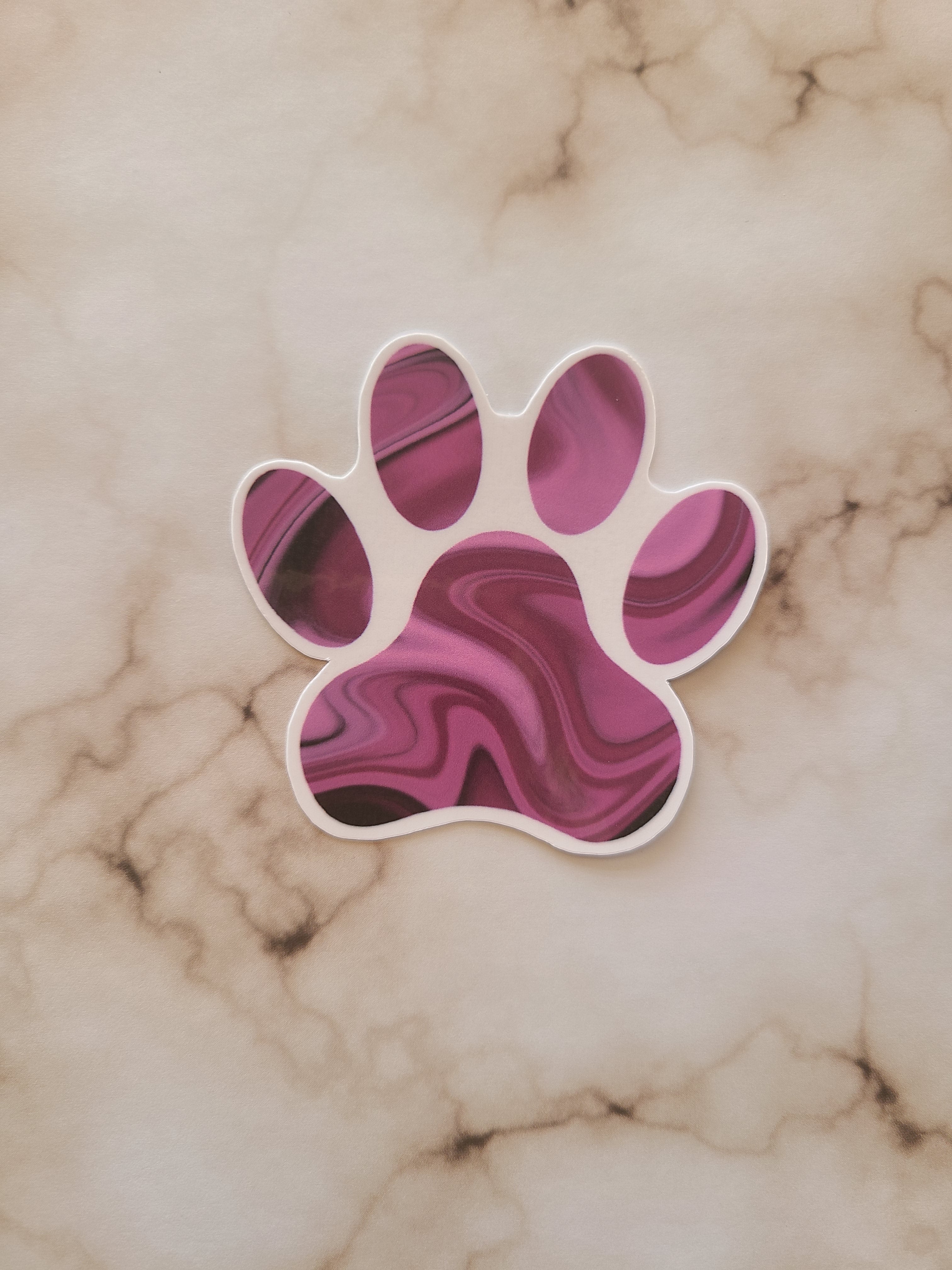 Colorful Paw Print - Vinyl Sticker