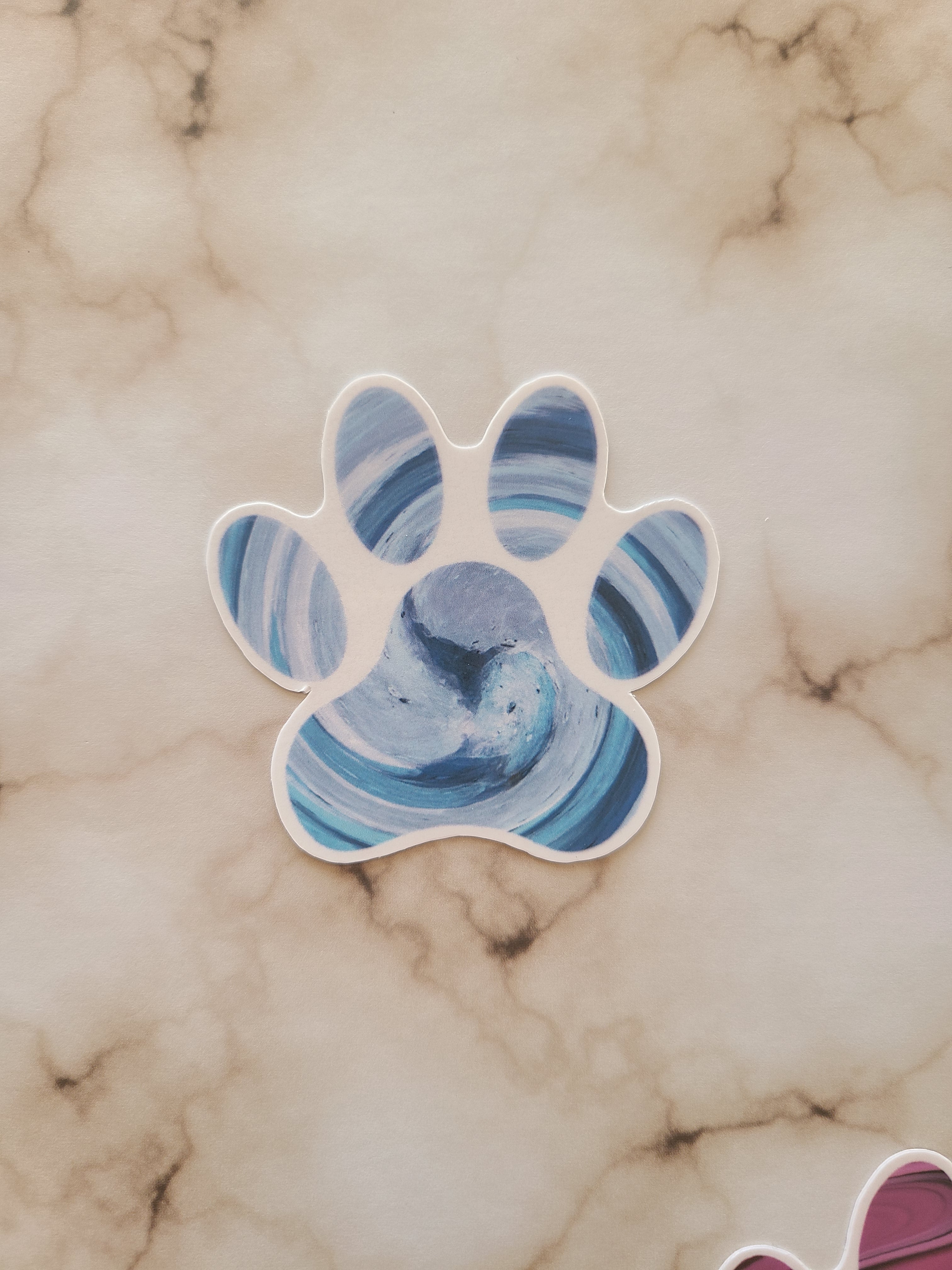 Colorful Paw Print - Vinyl Sticker