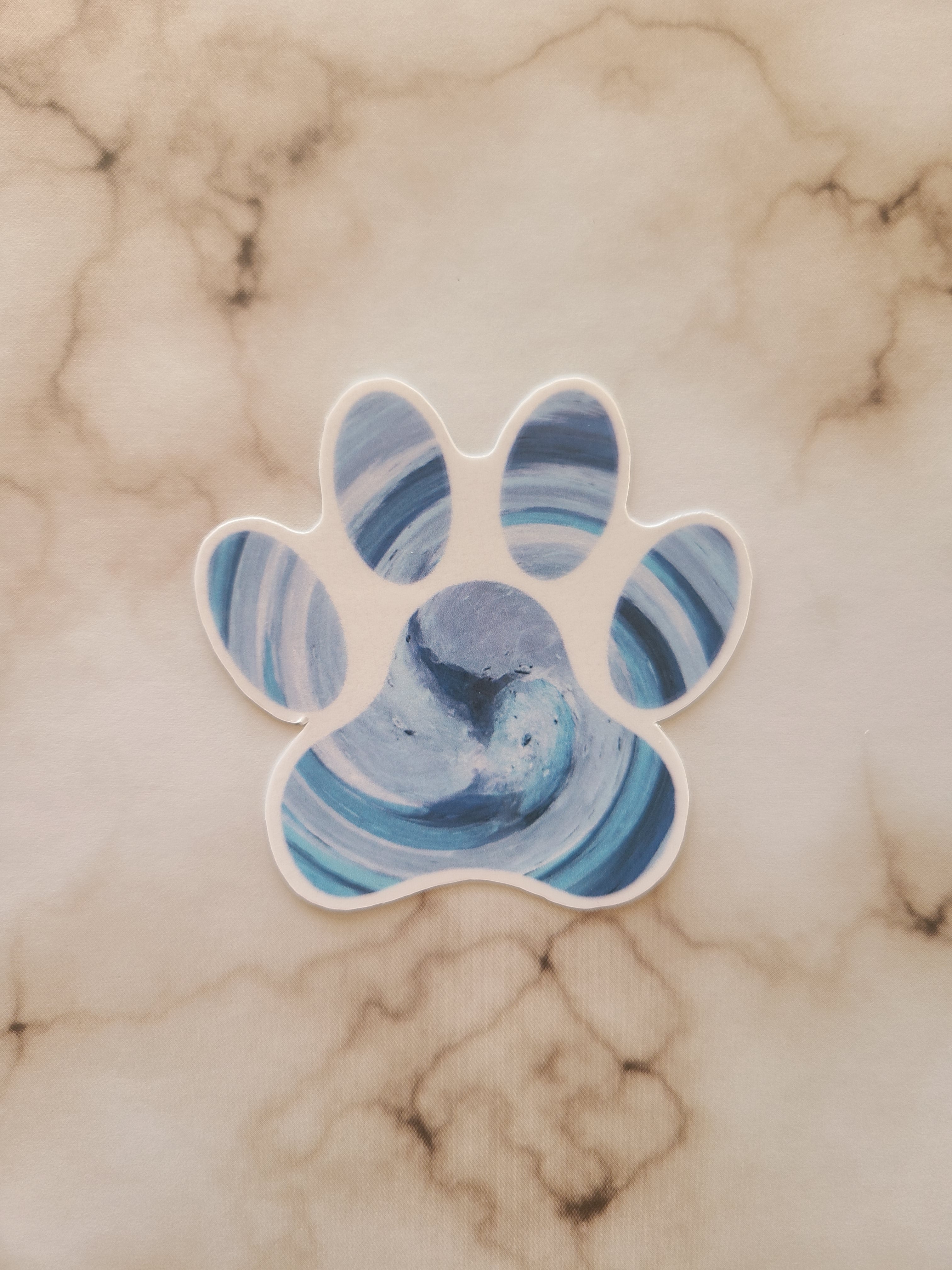 Colorful Paw Print - Vinyl Sticker