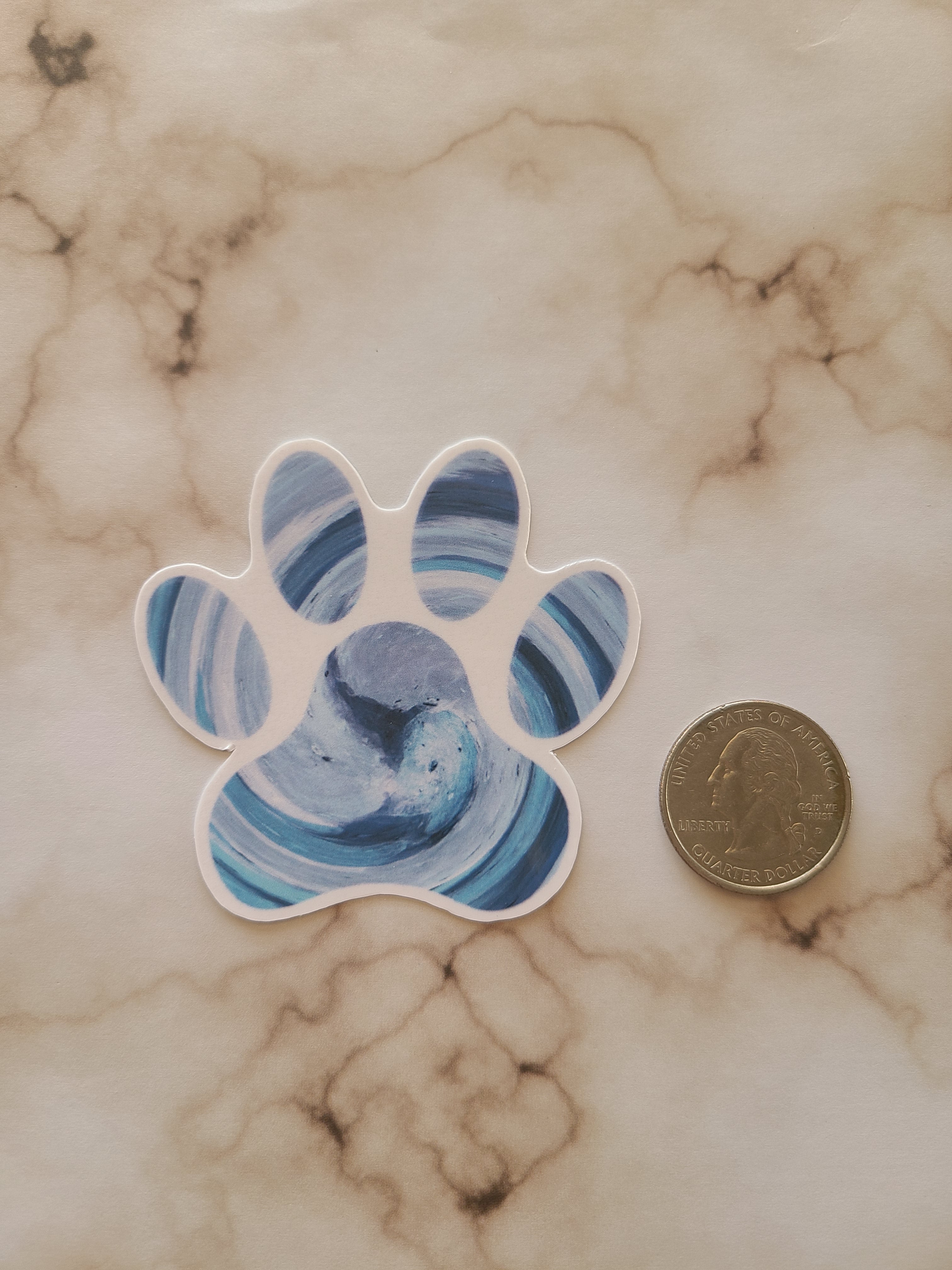 Colorful Paw Print - Vinyl Sticker