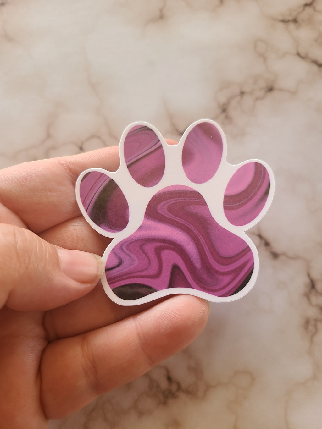 Colorful Paw Print - Vinyl Sticker