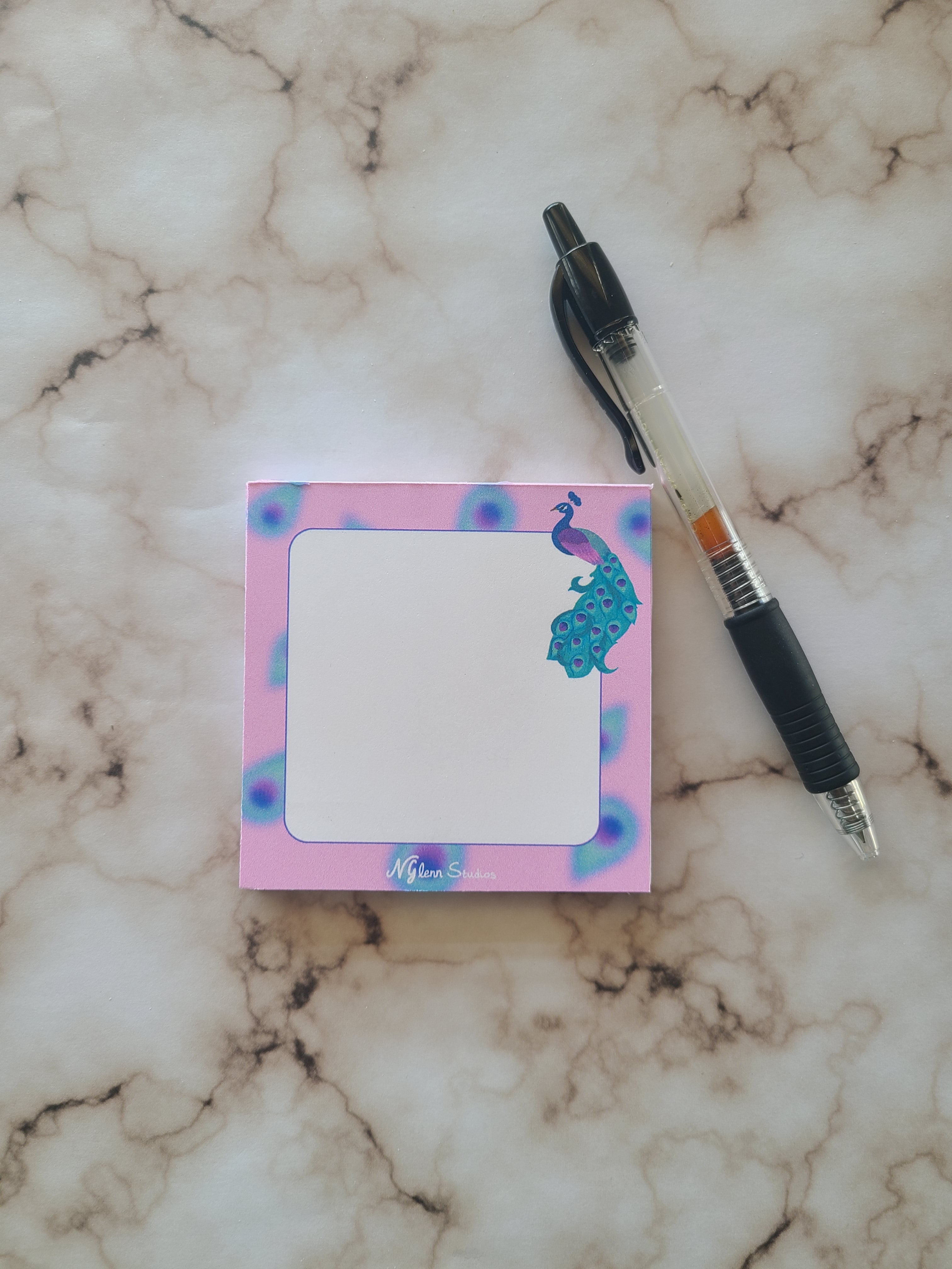 Colorful Peacock Memo Pad