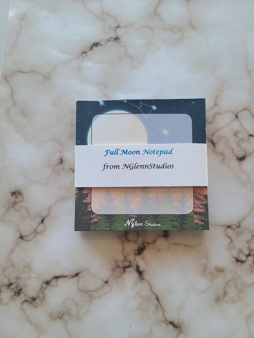 Full Moon Night Sky Memo Pad