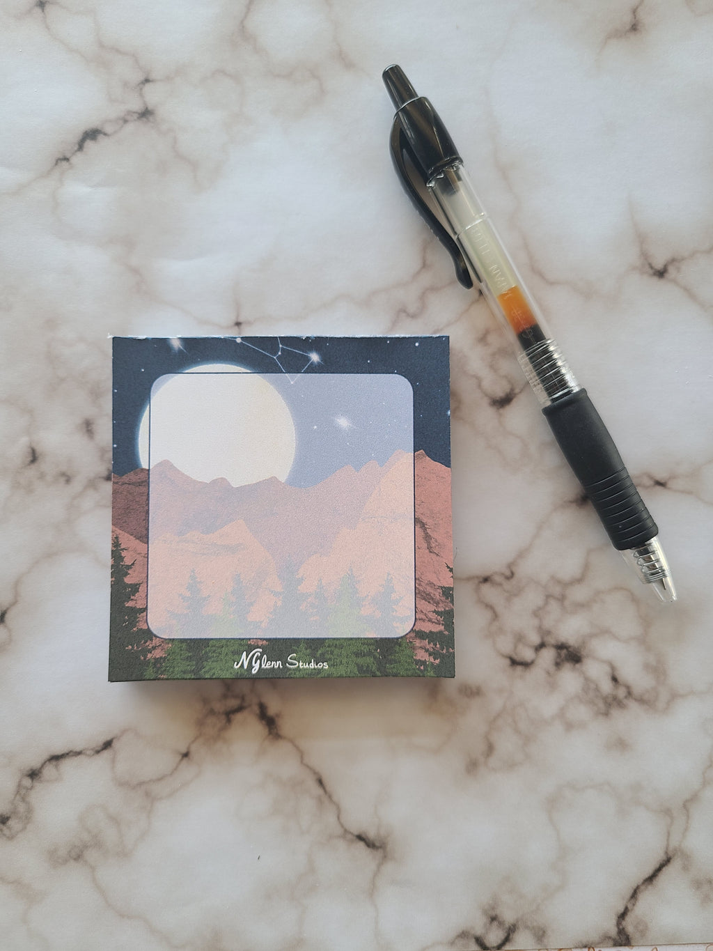Full Moon Night Sky Memo Pad