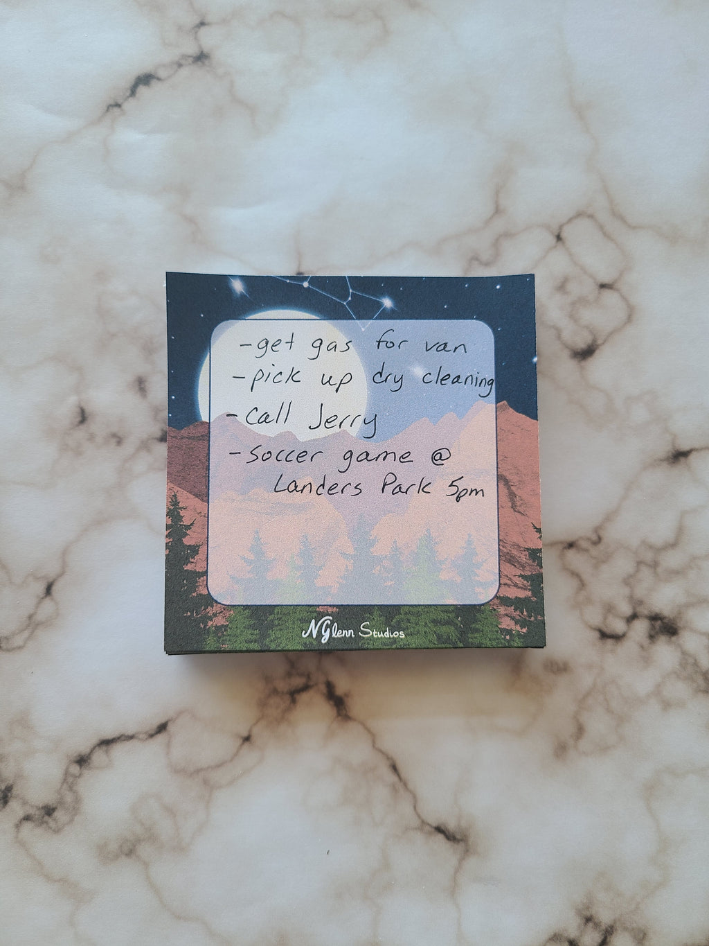 Full Moon Night Sky Memo Pad