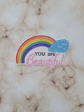 You Are Beautiful - Inspirational Vinyl Sticker