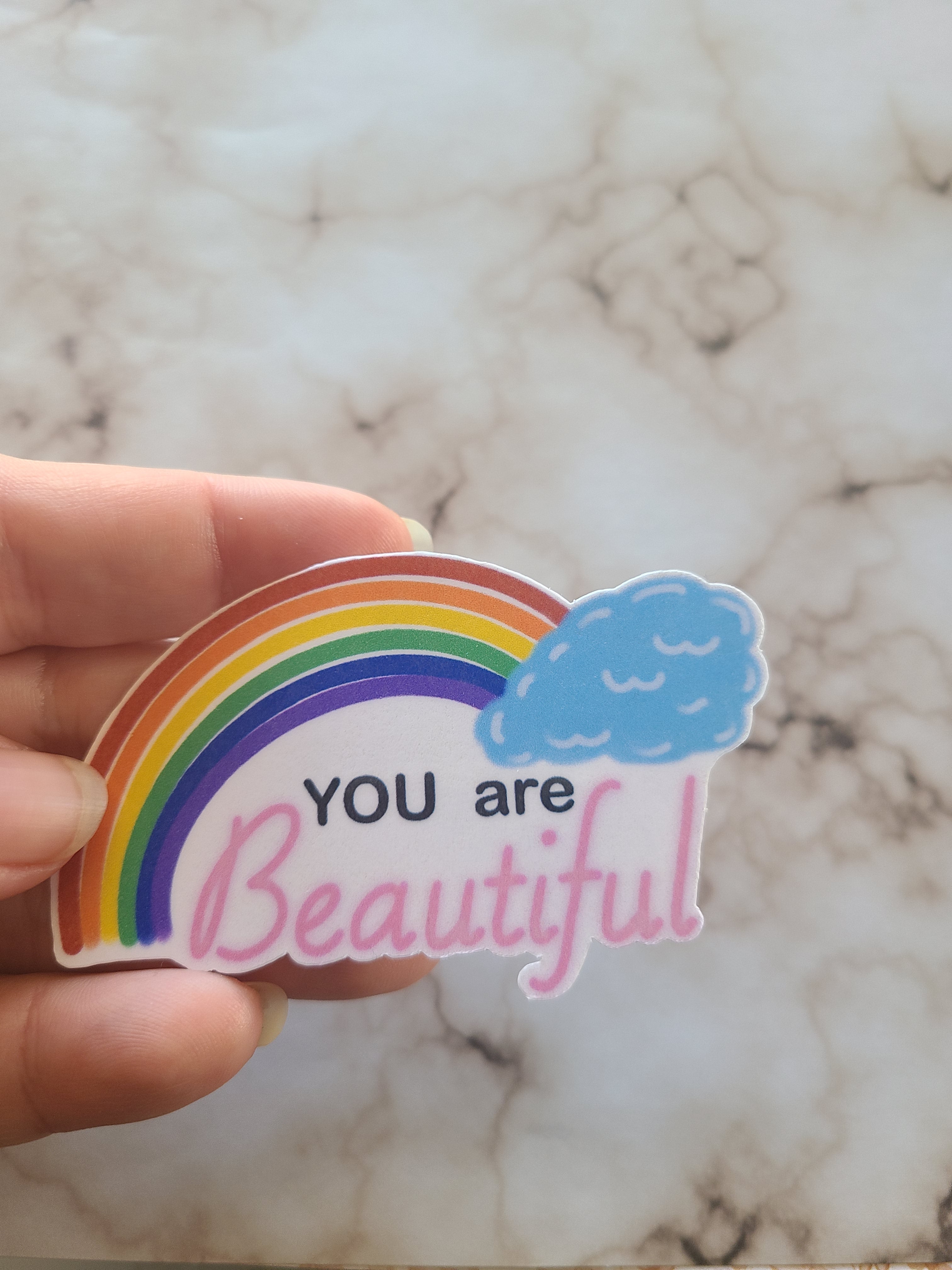 You Are Beautiful - Inspirational Vinyl Sticker