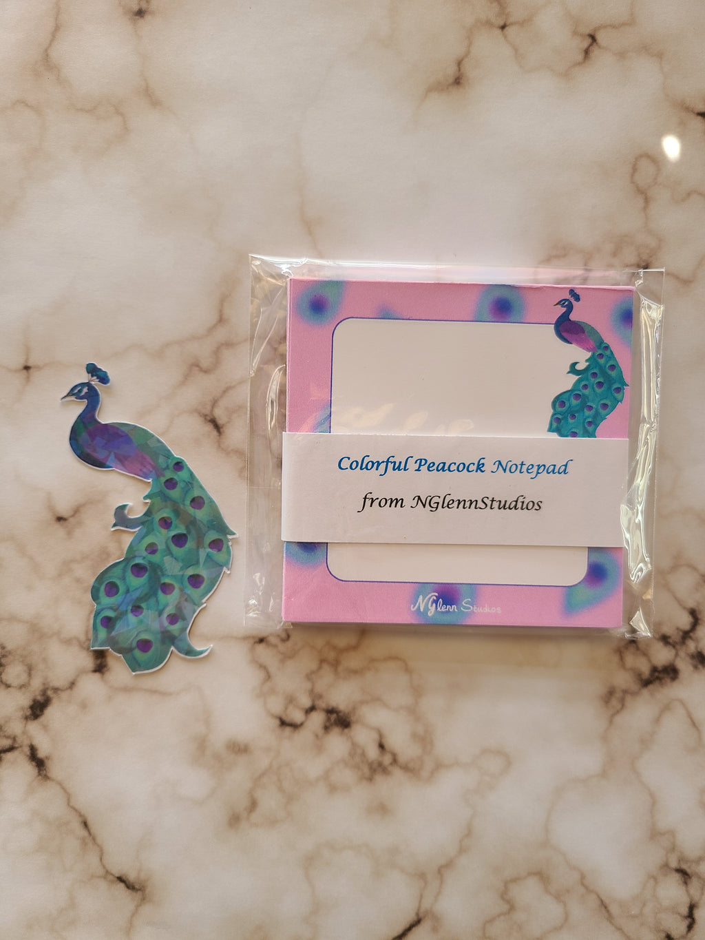 Colorful Peacock Memo Pad