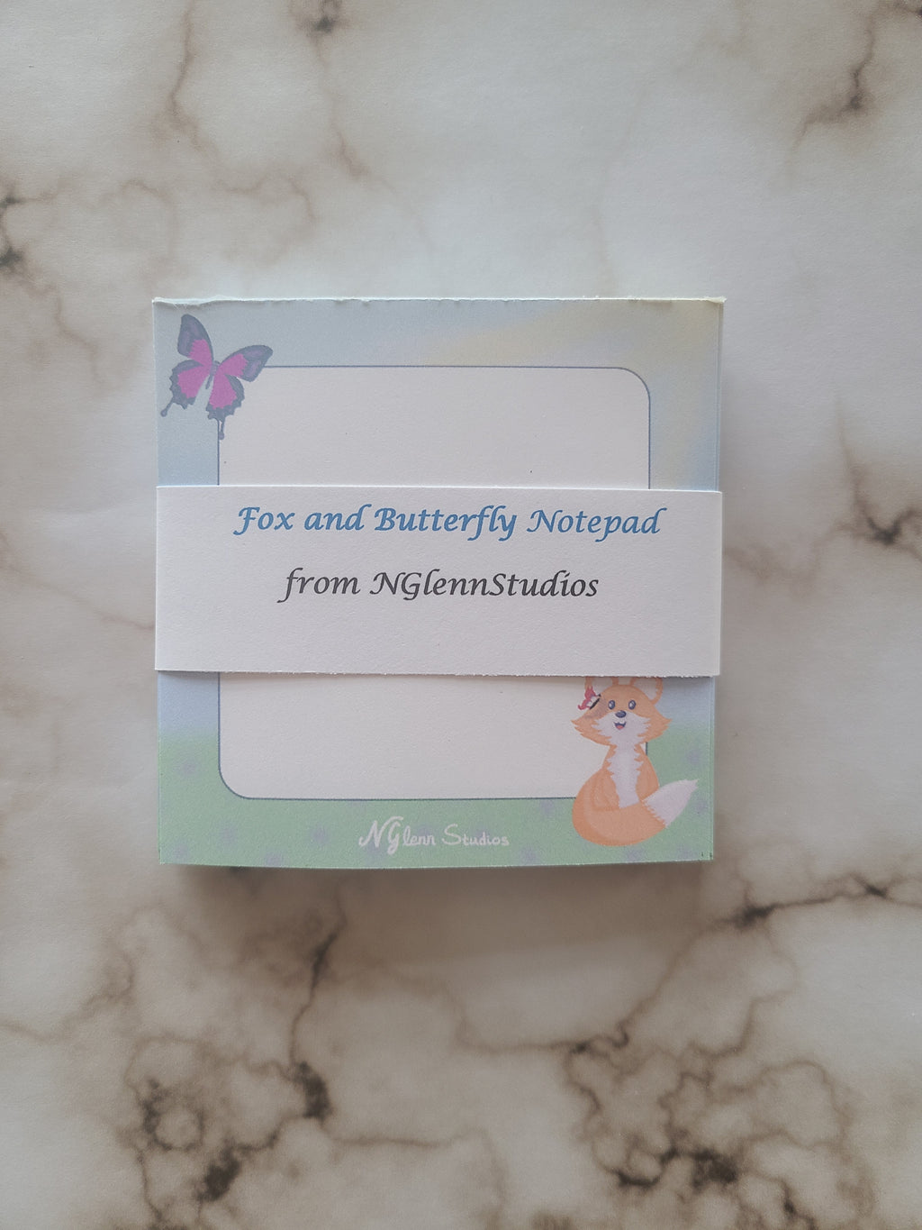 Playful Fox and Butterfly Memo Pad