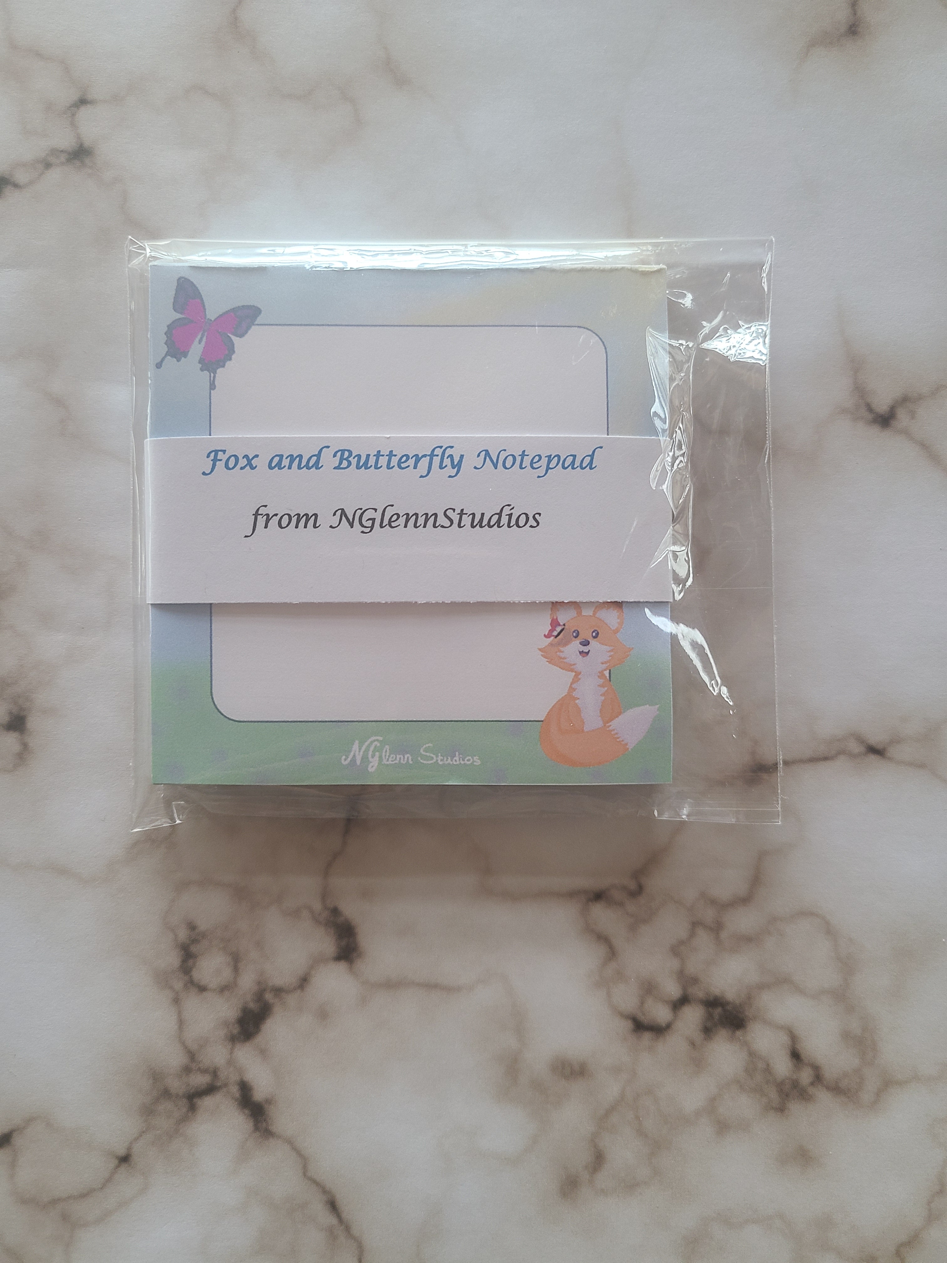 Playful Fox and Butterfly Memo Pad
