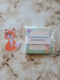 Playful Fox and Butterfly Memo Pad