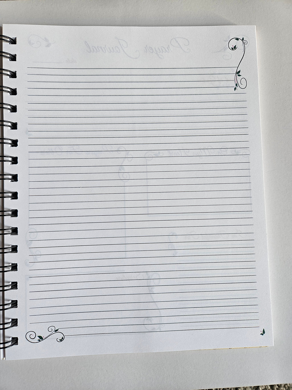 Prayer Journal, Ornamental Swirl Layout (Multiple Cover Options)