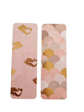 Handmade Laminated Bookmark- Pink and Gold Mermaid