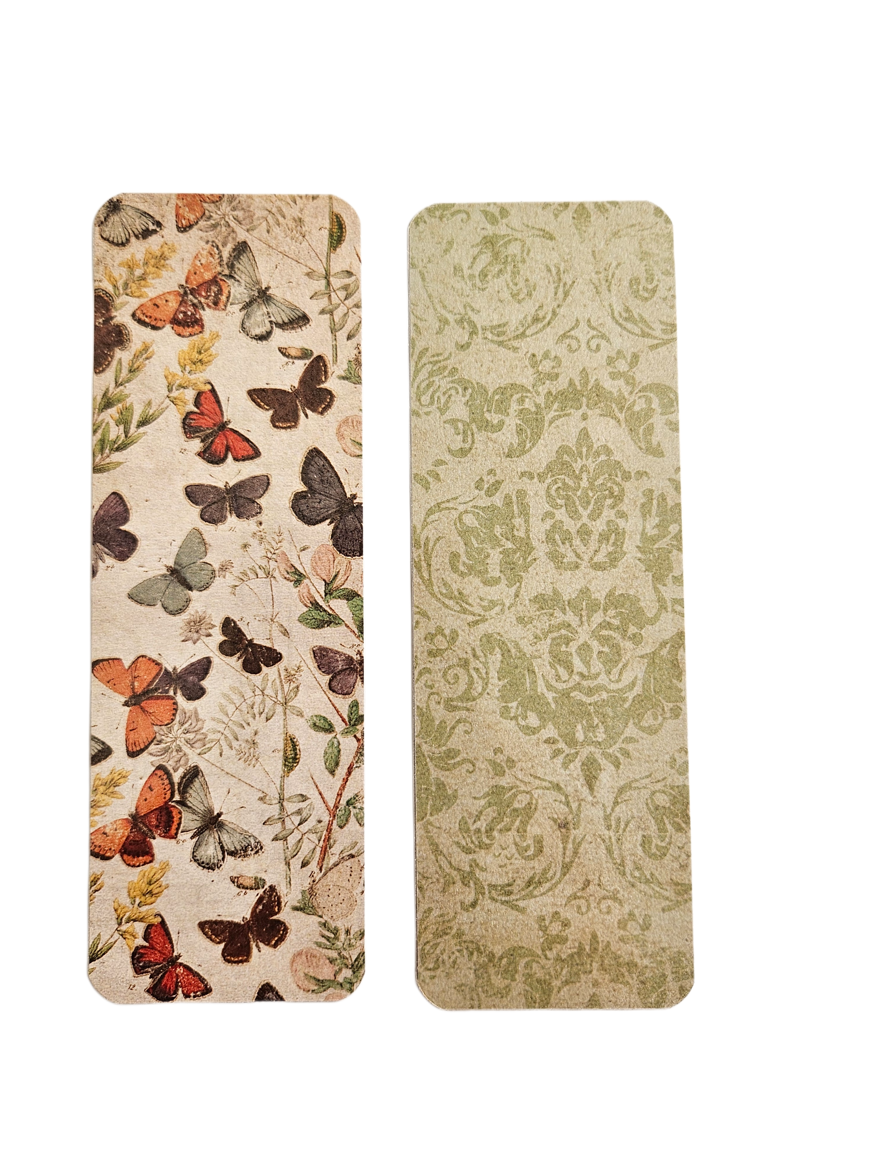 Handmade Laminated Bookmark- Vintage Butterflies