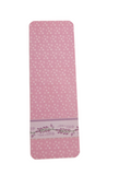 Handmade Laminated Bookmark- Pink Polka Dot and Wildflower