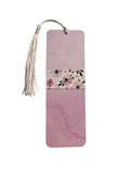 Handmade Laminated Bookmark with Tassel- Purple Watercolor Wildflowers
