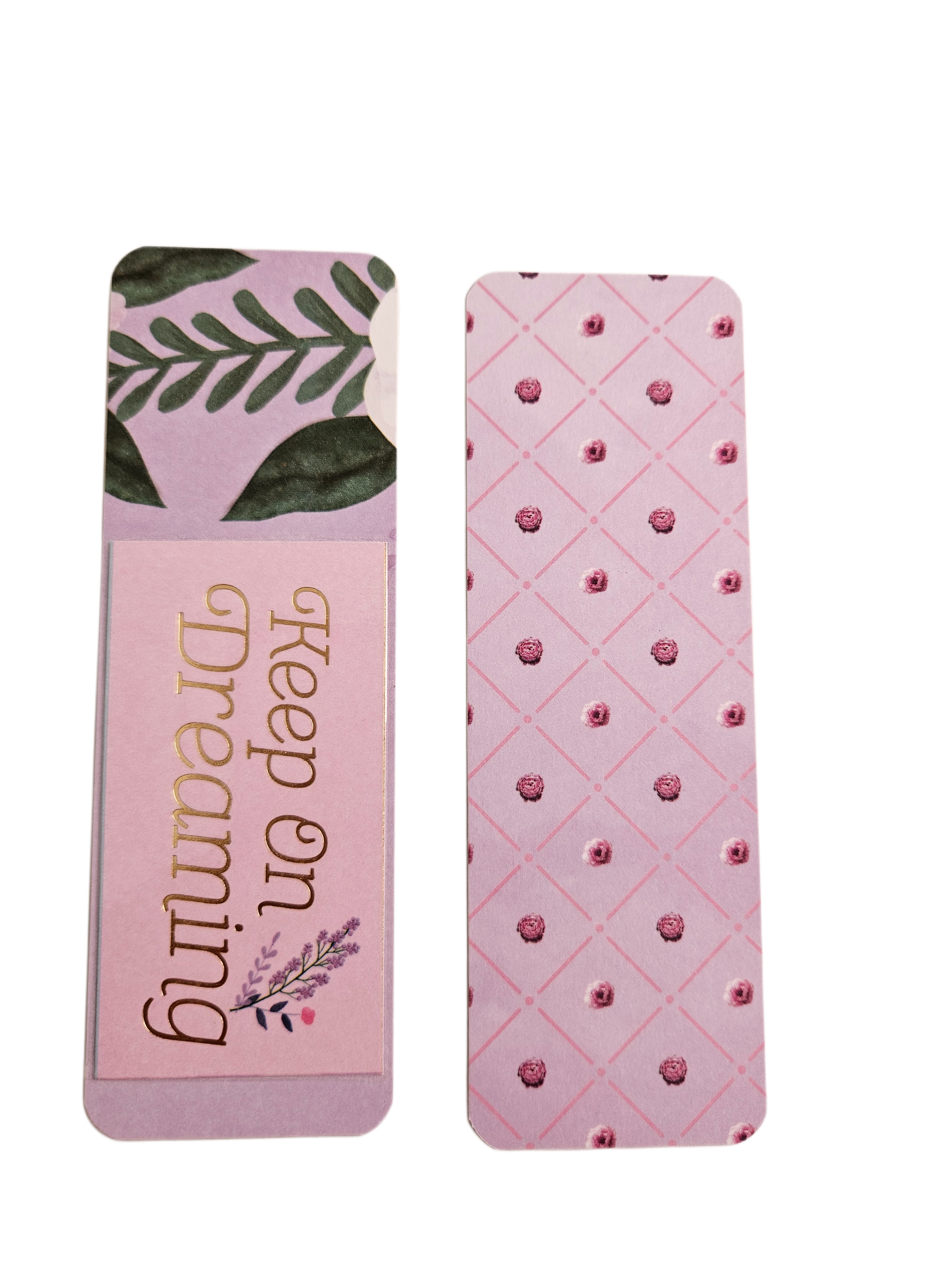 Handmade Laminated Bookmark- Peony Dreams