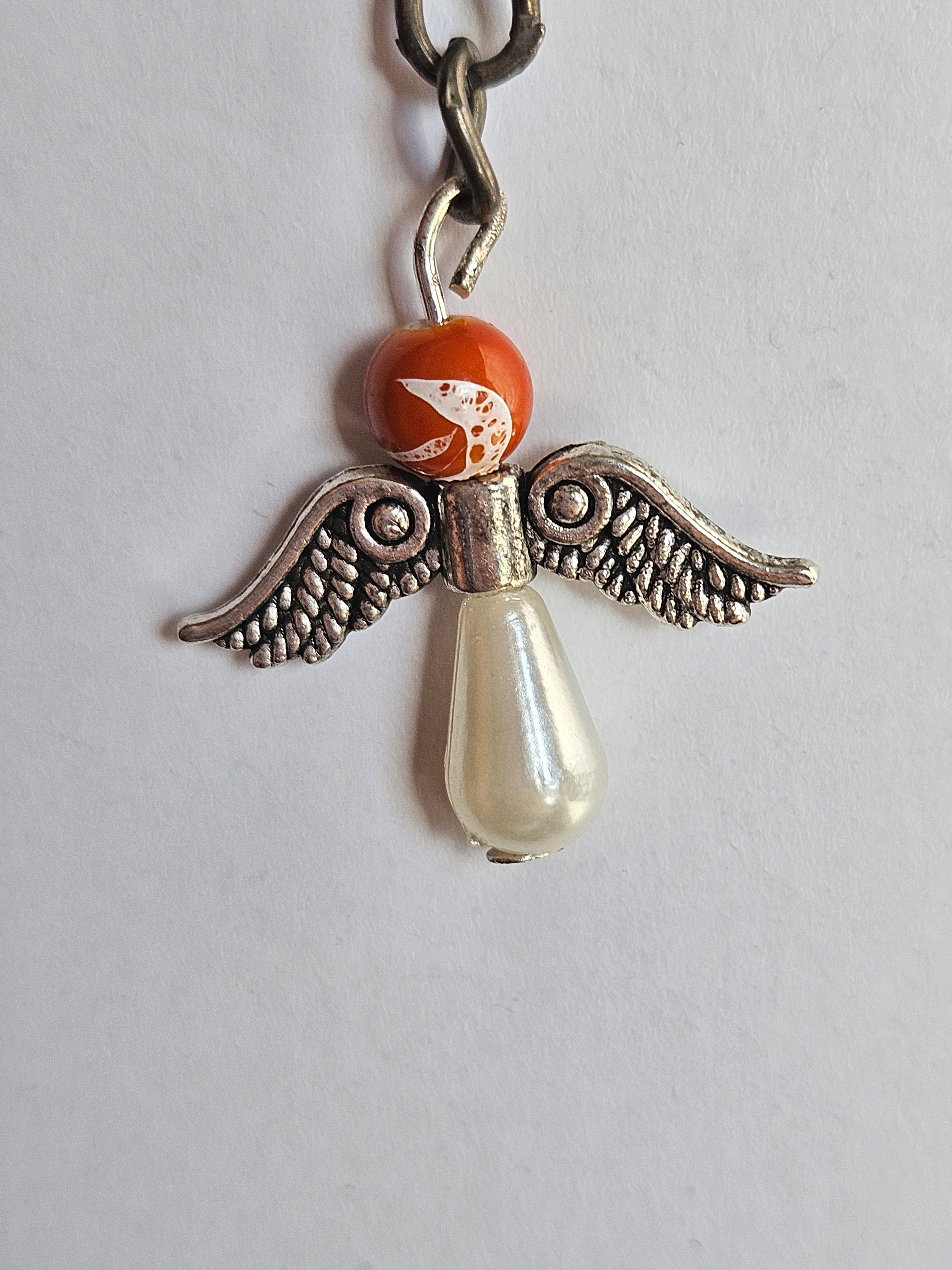 Guardian Angel Keychain – Handcrafted Protection Charm