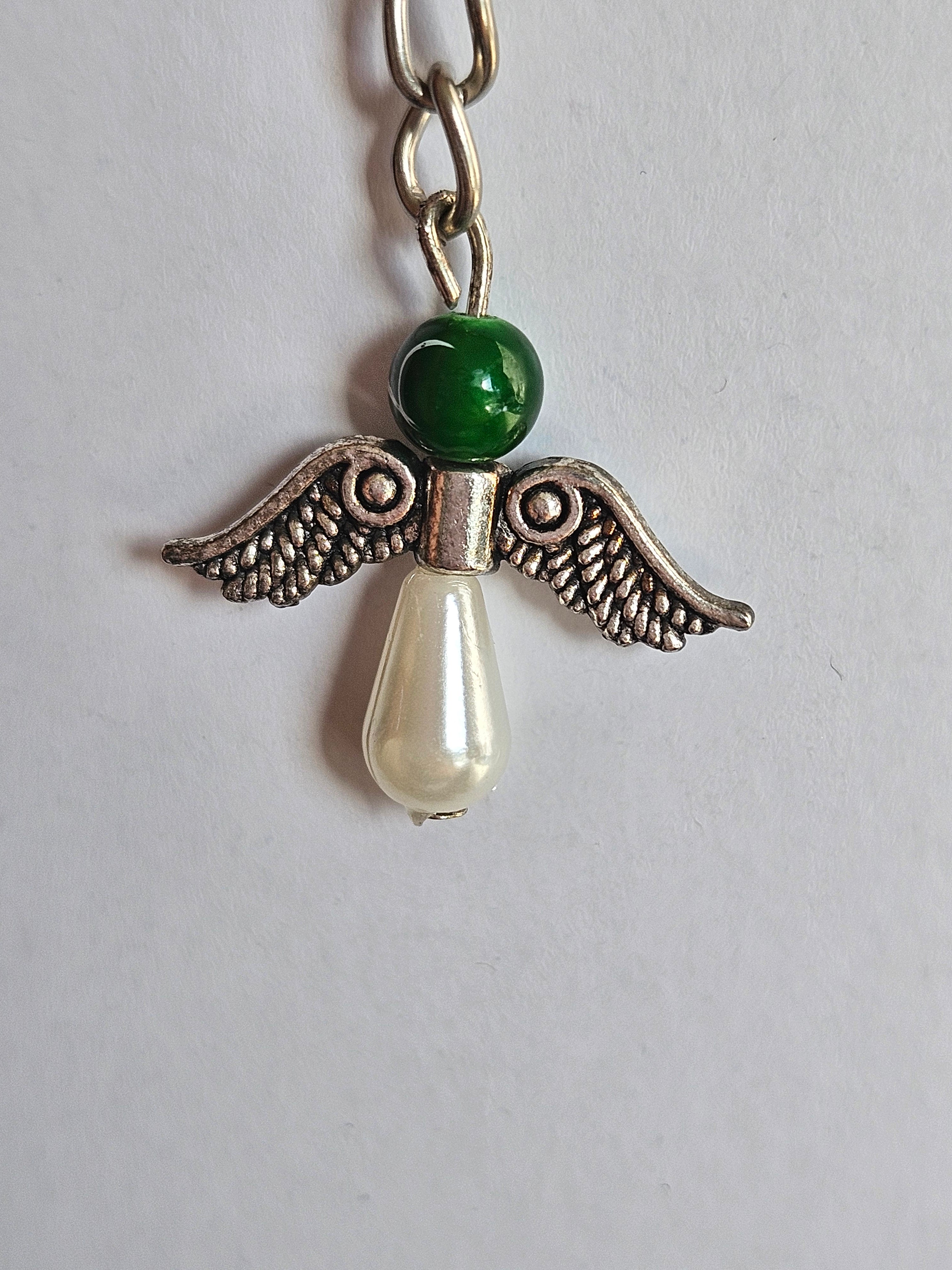 Guardian Angel Keychain – Handcrafted Protection Charm