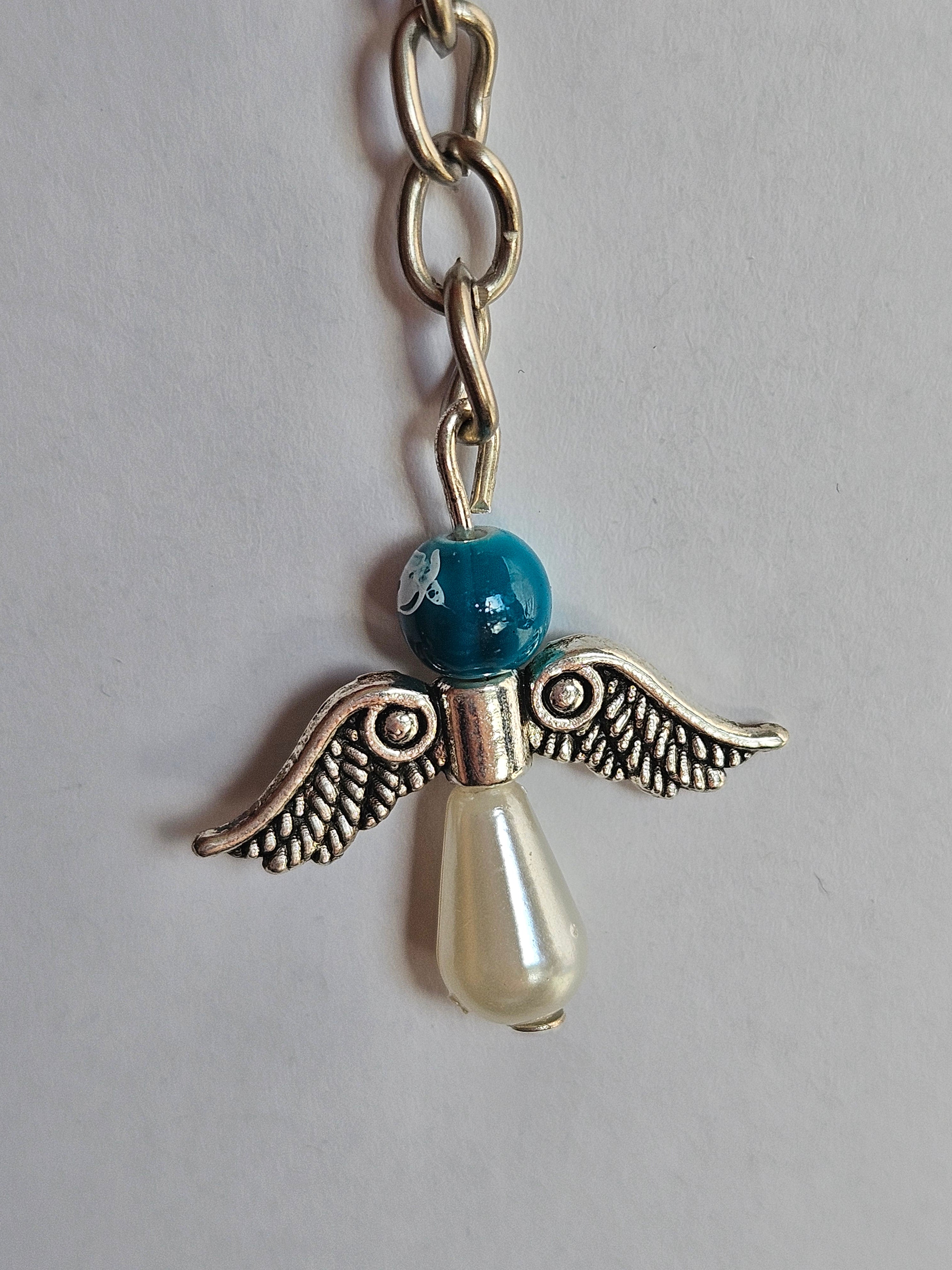 Guardian Angel Keychain – Handcrafted Protection Charm