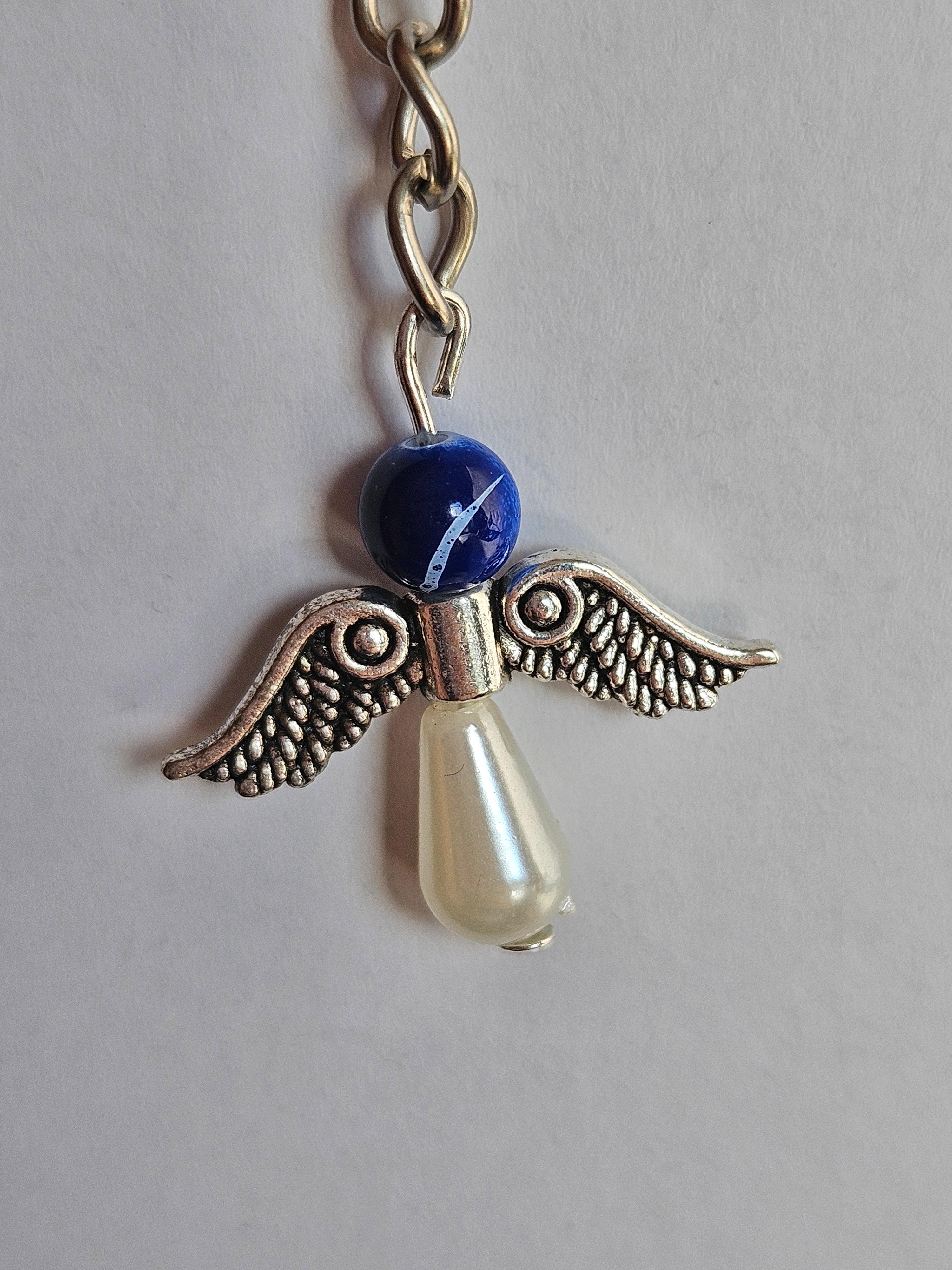 Guardian Angel Keychain – Handcrafted Protection Charm