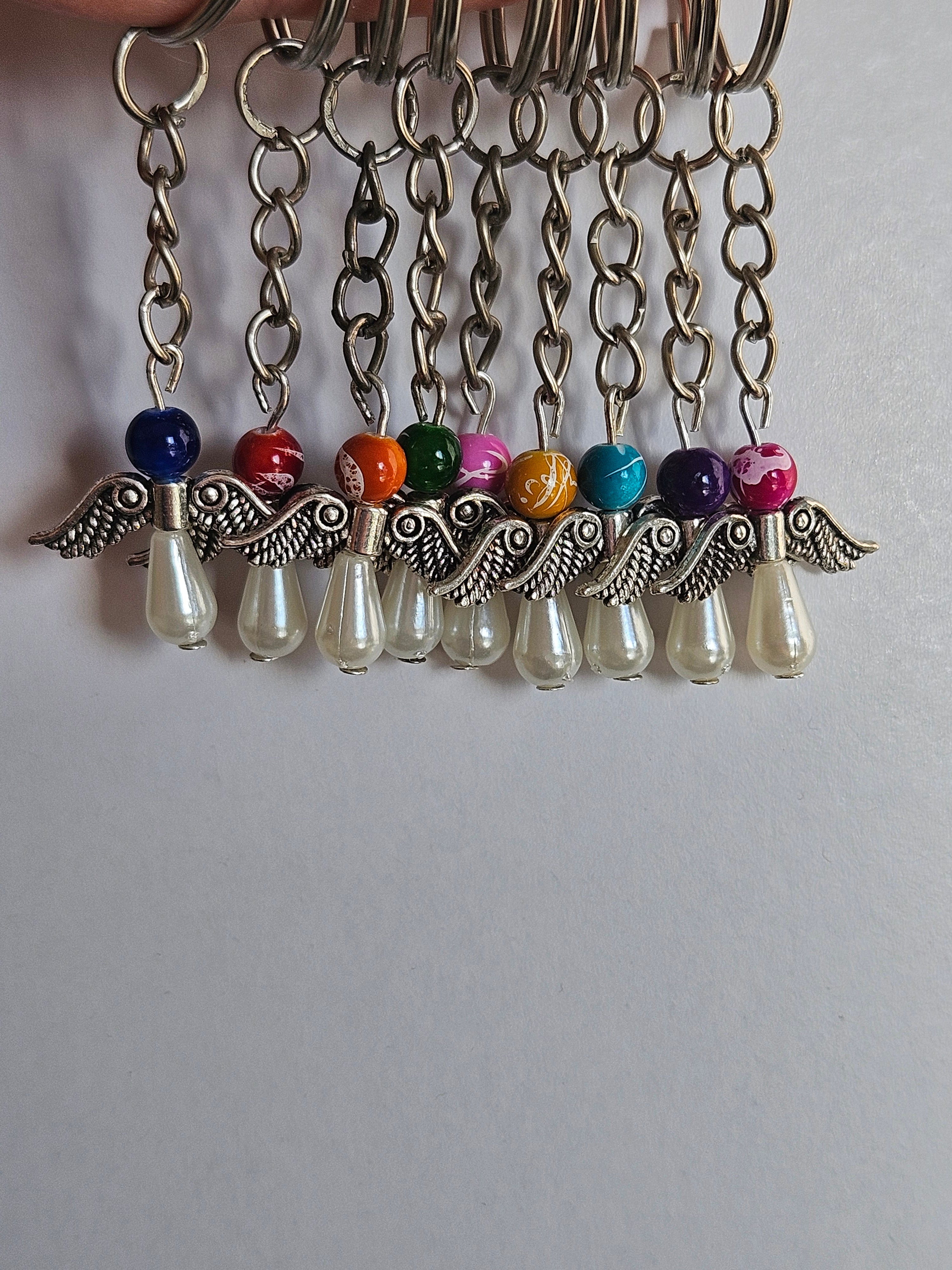 Guardian Angel Keychain – Handcrafted Protection Charm