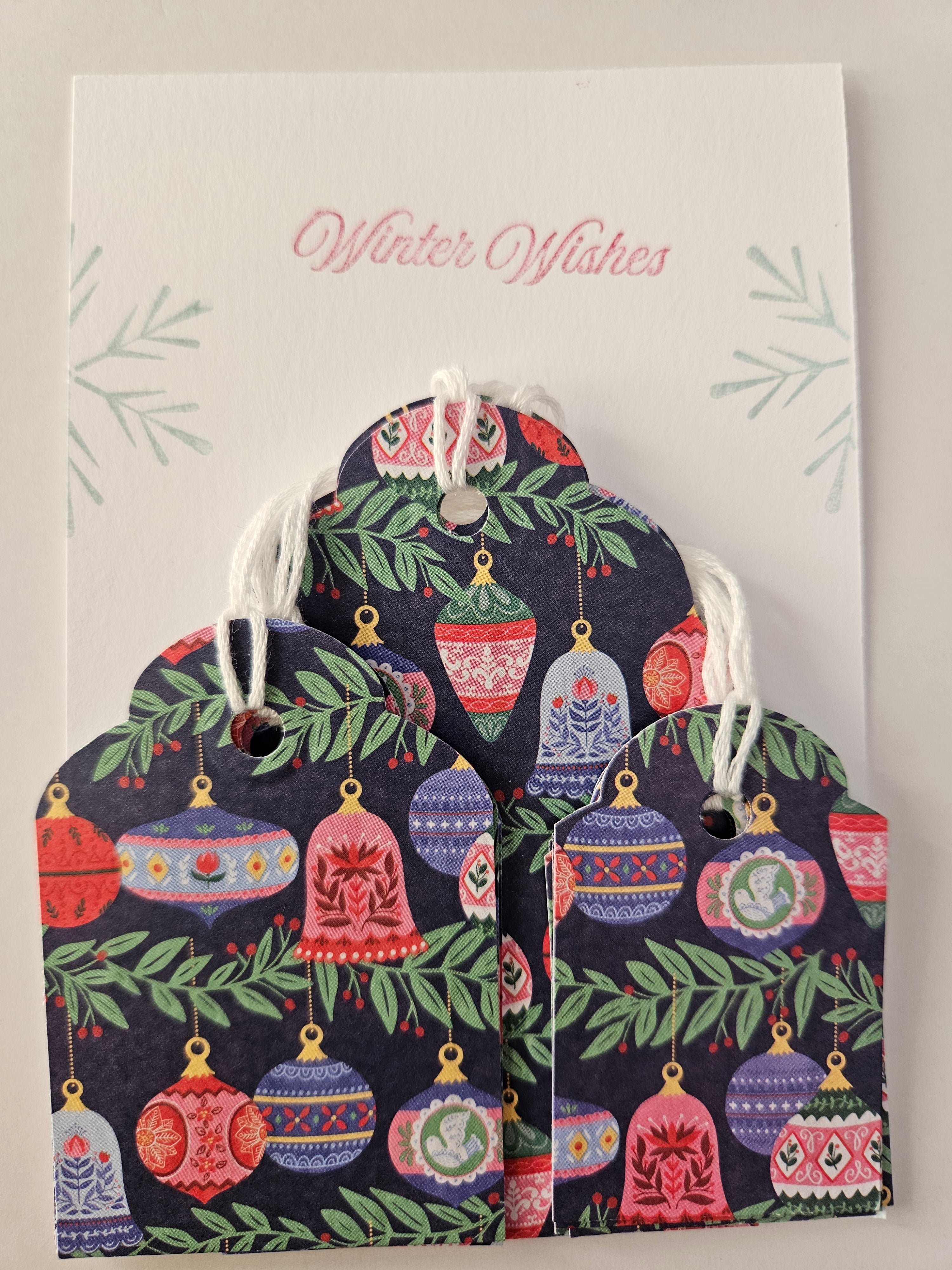 Christmas Gift Tags – Set of 12 Handmade Holiday Tags - Ornaments and Angels
