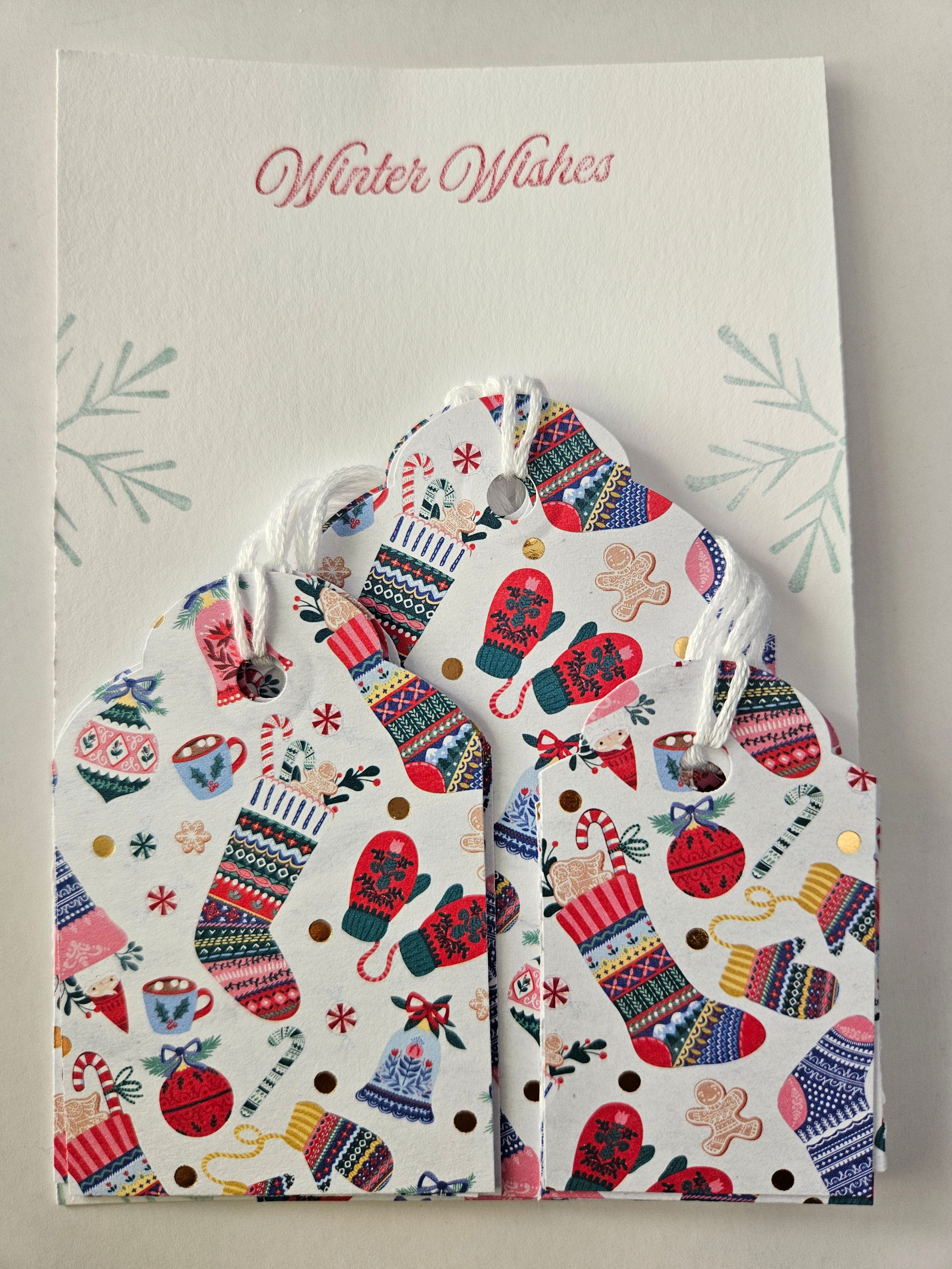 Christmas Gift Tags – Set of 12 Handmade Holiday Tags - Ornaments and Angels