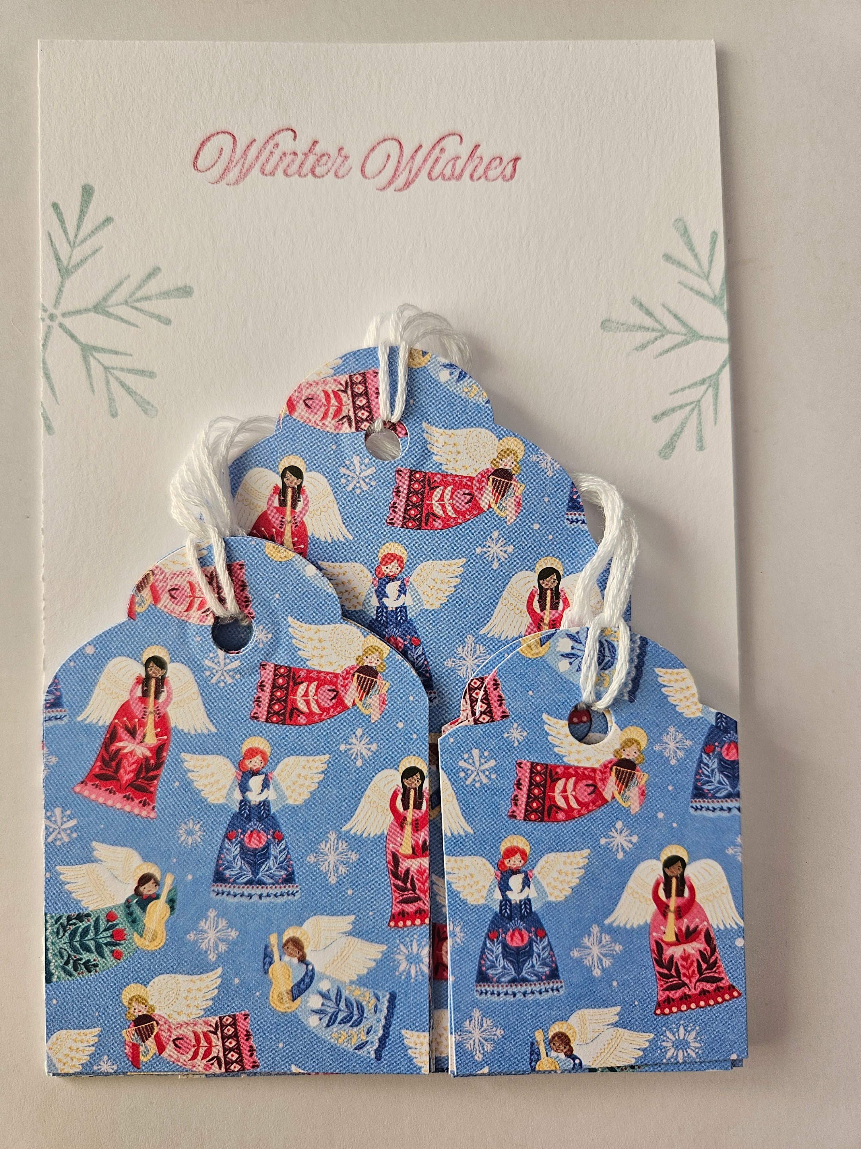Christmas Gift Tags – Set of 12 Handmade Holiday Tags - Ornaments and Angels