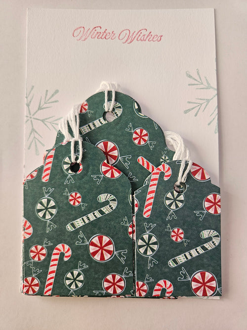Christmas Gift Tags – Set of 12 Handmade Holiday Tags - Sweets, Trees, and Patterns