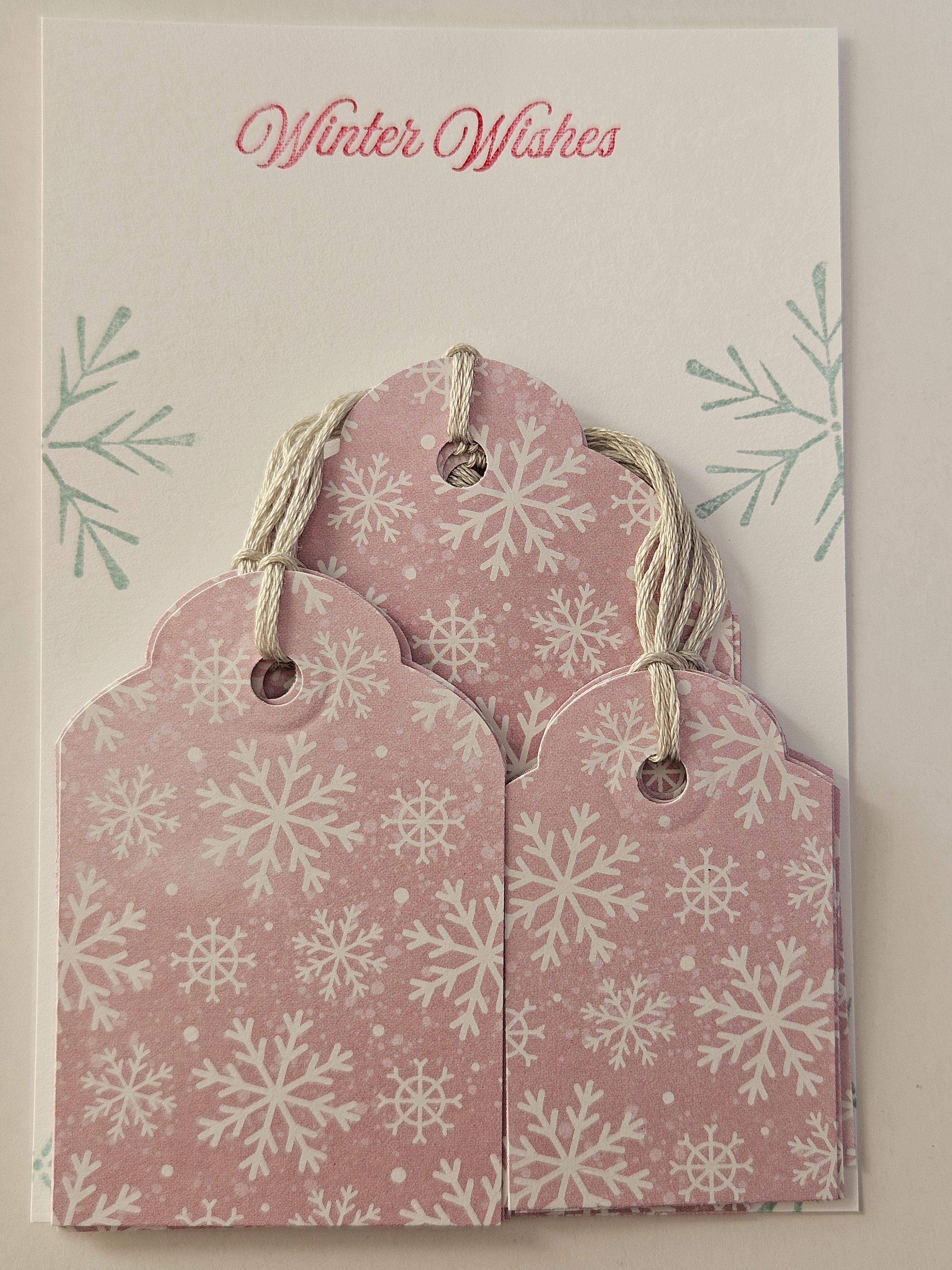 Christmas Gift Tags – Set of 12 Handmade Holiday Tags - Snowflakes