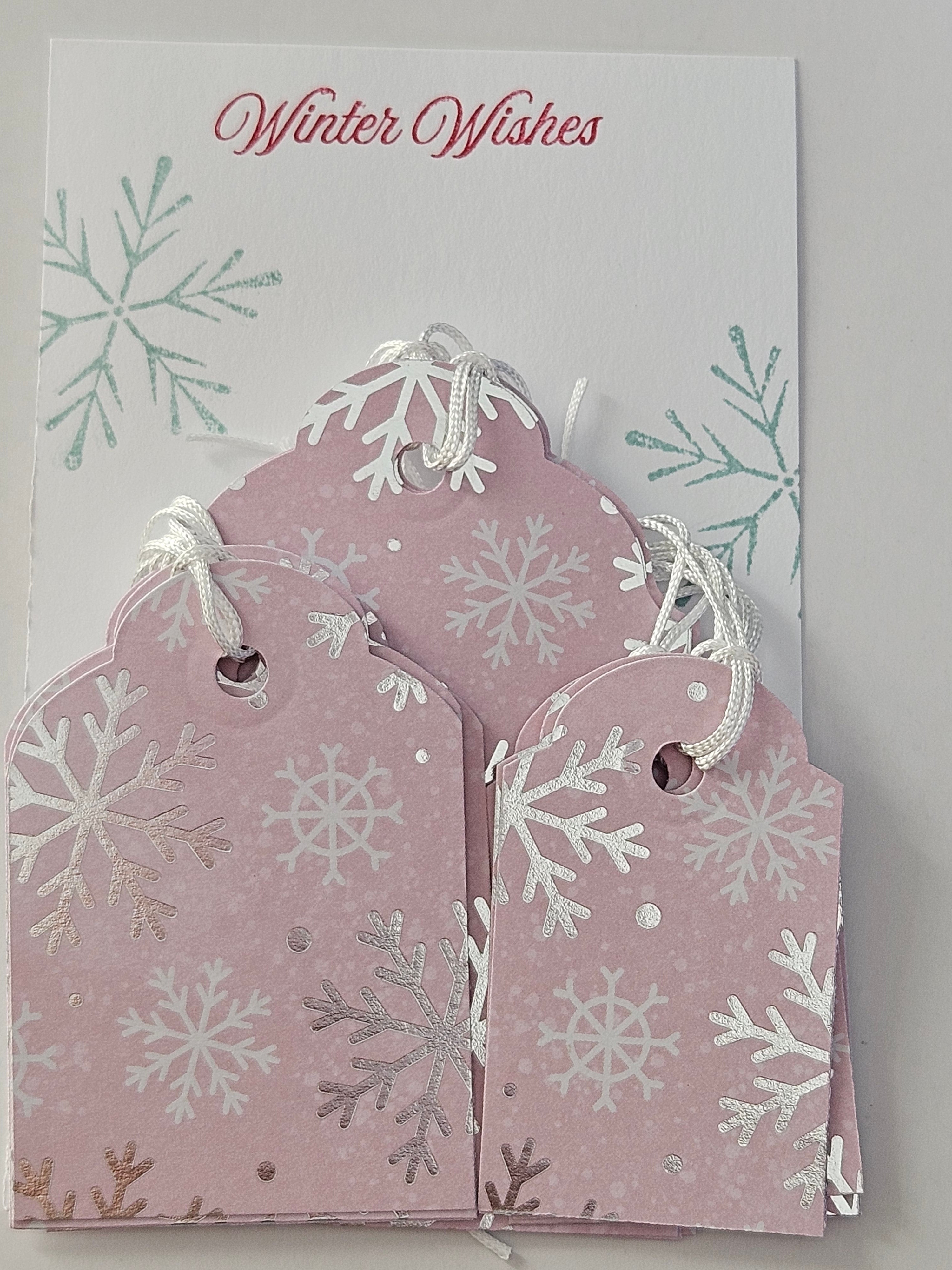 Christmas Gift Tags – Set of 12 Handmade Holiday Tags - Snowflakes