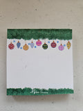 Holiday Ornaments and Garland Memo Pad