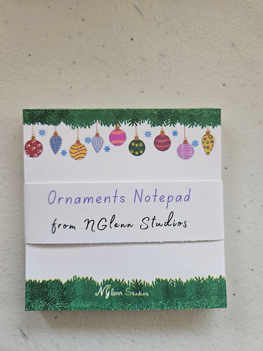 Holiday Ornaments and Garland Memo Pad