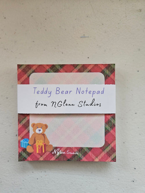Christmas Teddy Bear Memo Pad