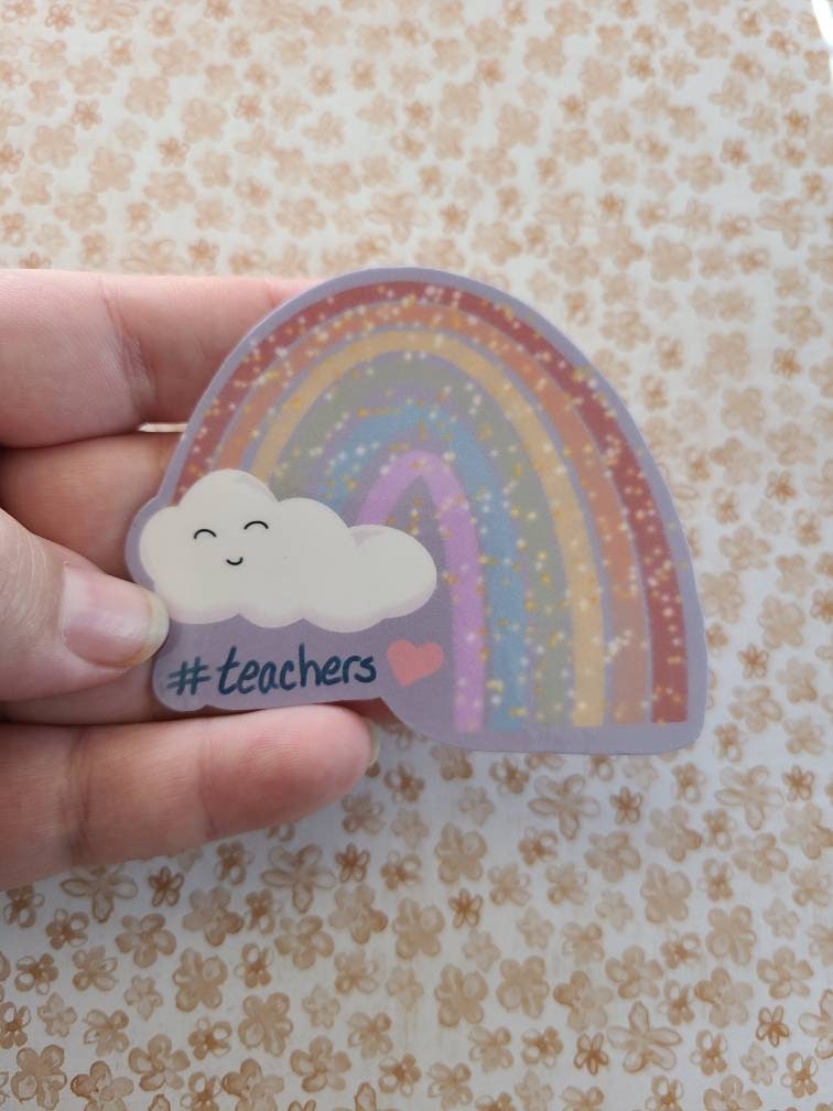 Colorful Rainbow Teacher - Vinyl Sticker