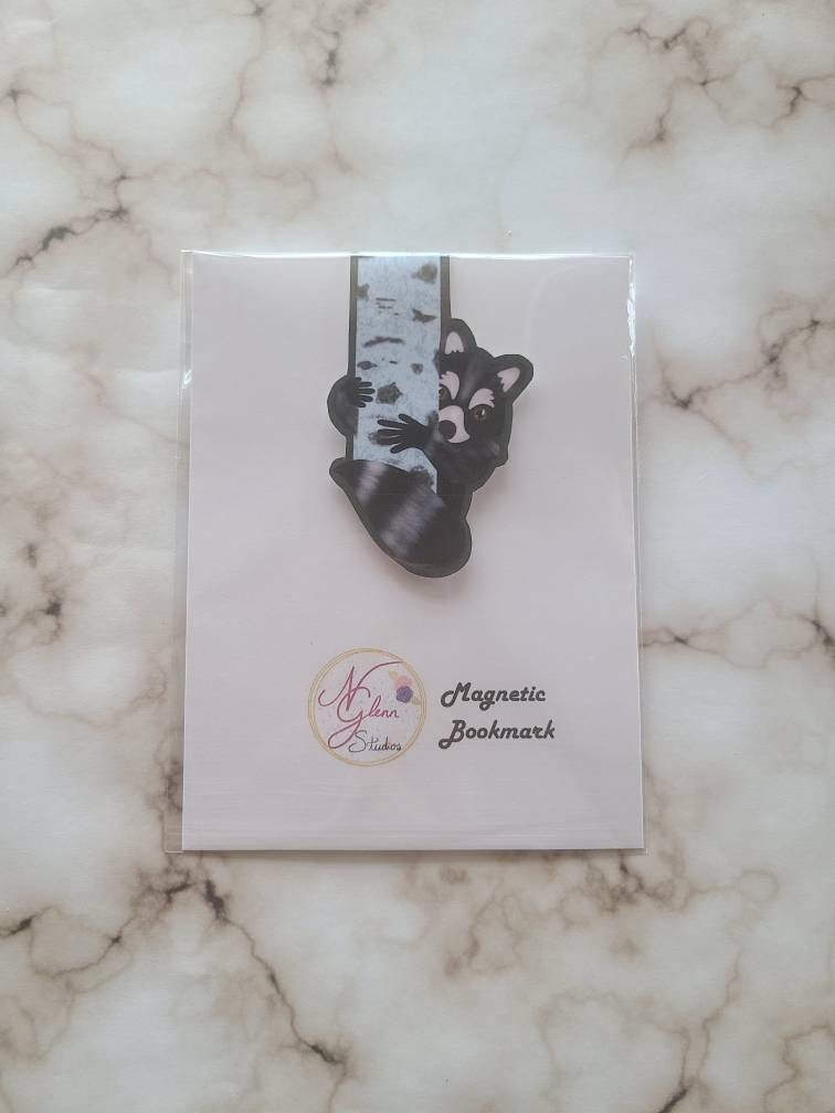 Racoon in Aspen Tree Magnetic Bookmark