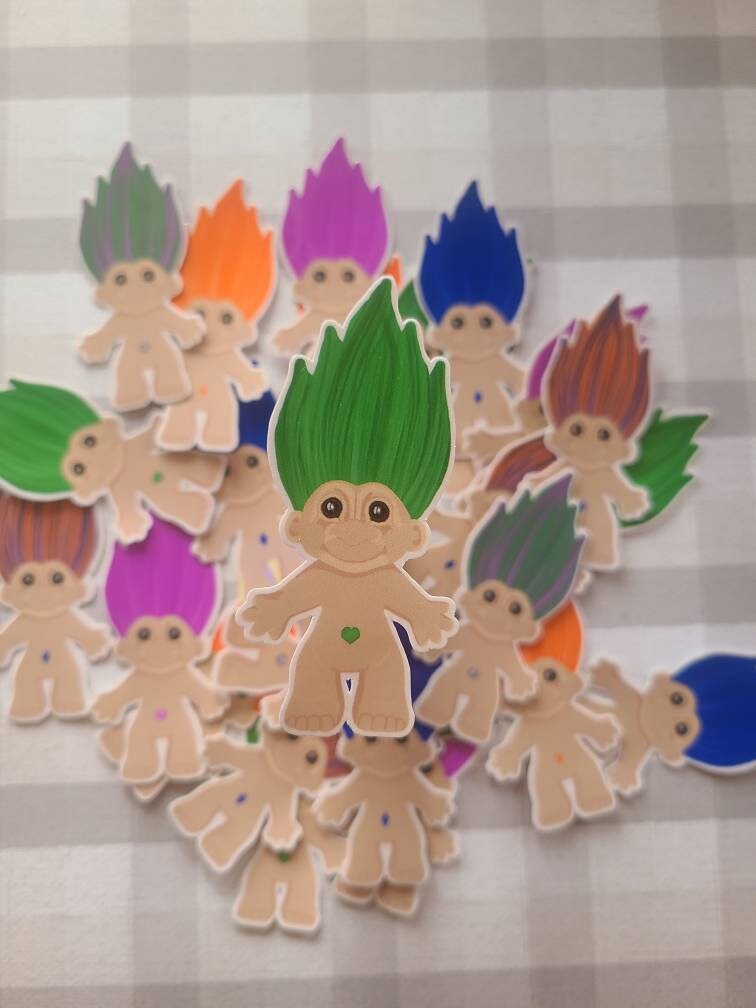 Retro Troll Doll- Vinyl Sticker Set