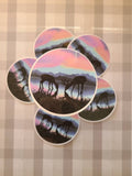 Sunset Grazing Deer - Vinyl Sticker