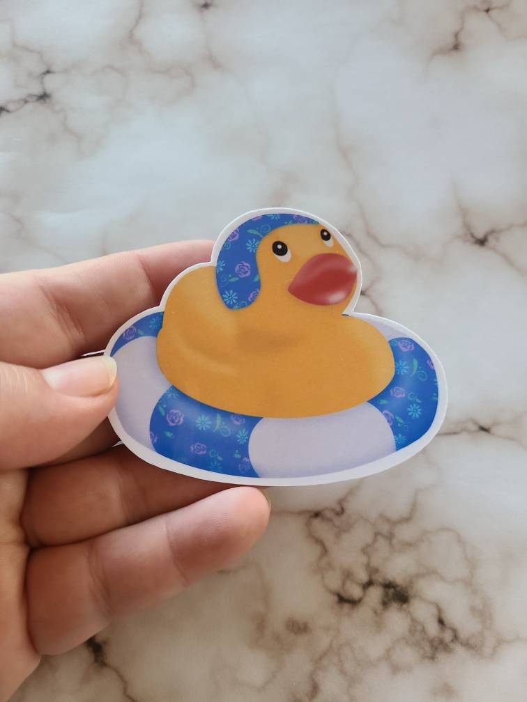 Swim Time Rubber Duck - Vinyl Sticker