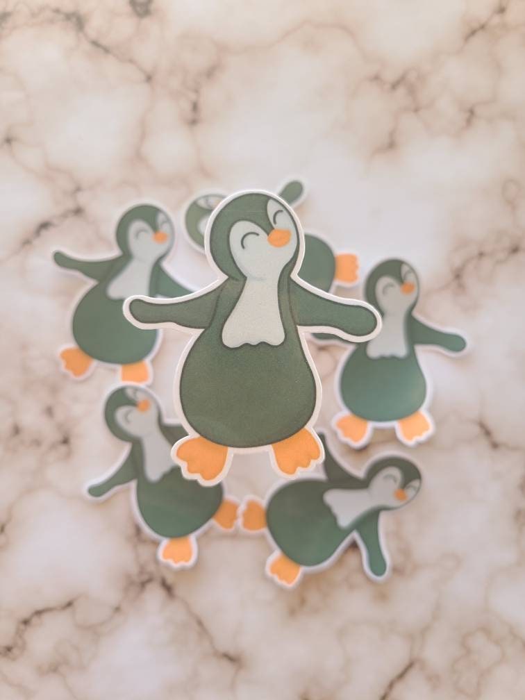 Cute Dancing Penguin - Vinyl Sticker